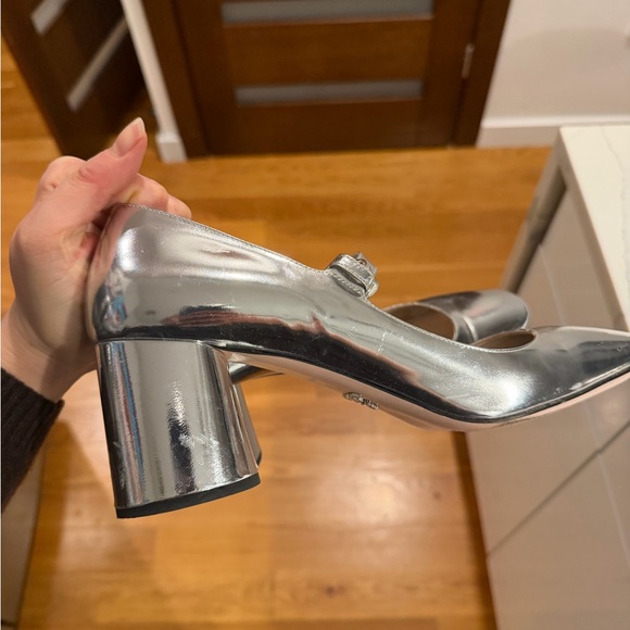 Prada 💌 Silver Mary Janes - Picture 7 of 9